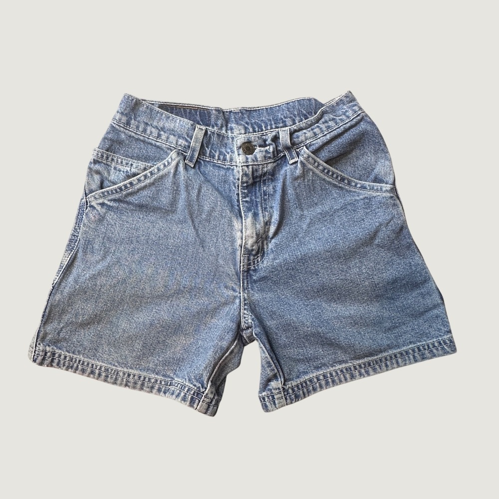 Vintage Levi's Shorts Girls 12 Regular Carpenter Blue Silver Tab Denim 90s